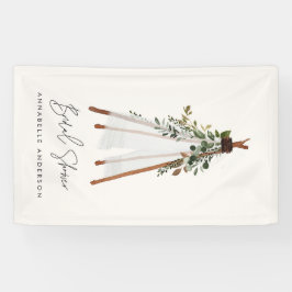 Teepee moderne bohemianische Garten aus Blättern s Banner