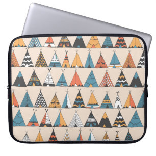 Teepee Muster. Wigwam-Sommerzelt Laptopschutzhülle
