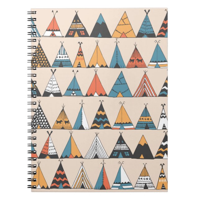 Teepee Muster. Wigwam-Sommerzelt Notizblock (Vorderseite)