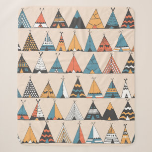Teepee Muster. Wigwam-Sommerzelt Sherpadecke