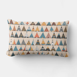 Teepee pattern. Wigwam native american summer tent Lendenkissen