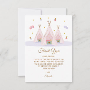 Teepee Wellness-Center Birthday Party Dankeskarte