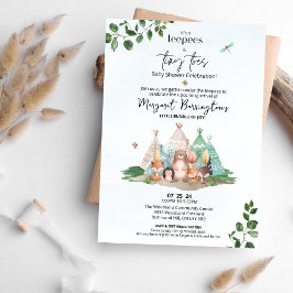 Teepees and Tiny Toes Baby Shower Invitation Einladung