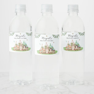 Teepees und winzige Zehen Wasserflaschen