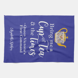 Teequeen Victoria Quote Royal Blue Geschirrtuch