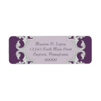 Teer Drop Lace Plum Lila passende Adressenmarken