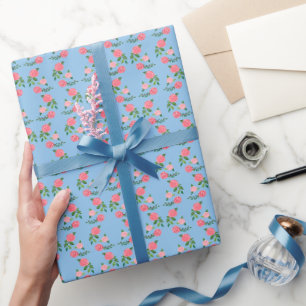 Teerosen-Muster Süße Blumen Feminine Zart Geschenkpapier