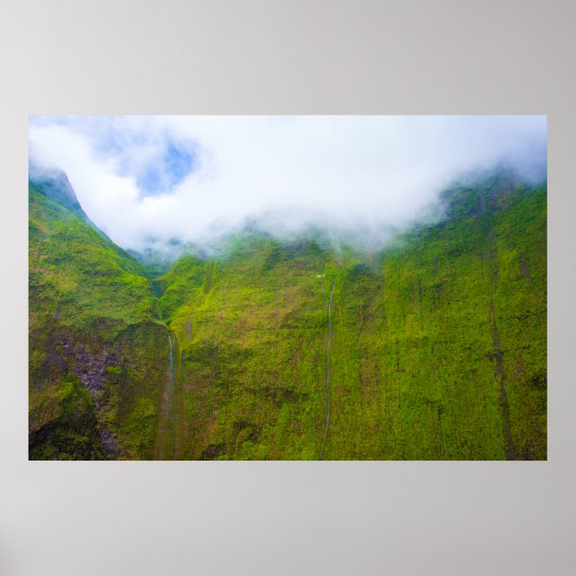 Teerwall, Monte Waialeale, Kauai, Hawaii Poster (Vorne)