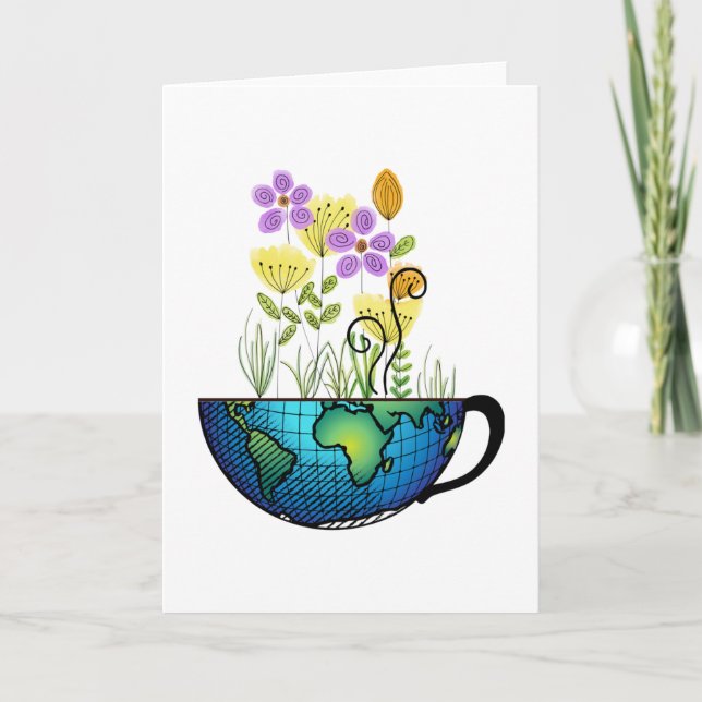Teetasse Karte (Vorderseite)