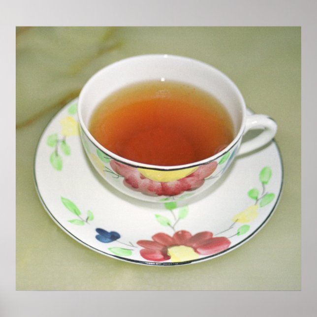 Teetasse Poster (Vorne)