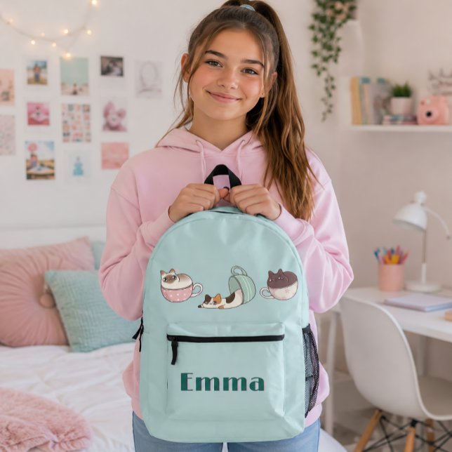 Teetassen-Kätzchen Bedruckter Rucksack (Von Creator hochgeladen)