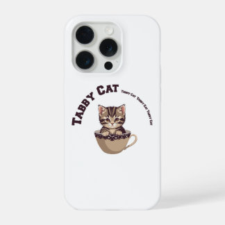 Teetassen-Tabby-Katze Süße Katzenminigur Tee-Liebh iPhone 15 Pro Hülle