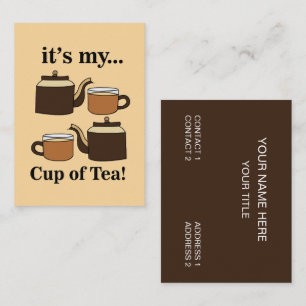 Teetassen-Teekanne Es ist meine Tasse Tee Visitenkarte