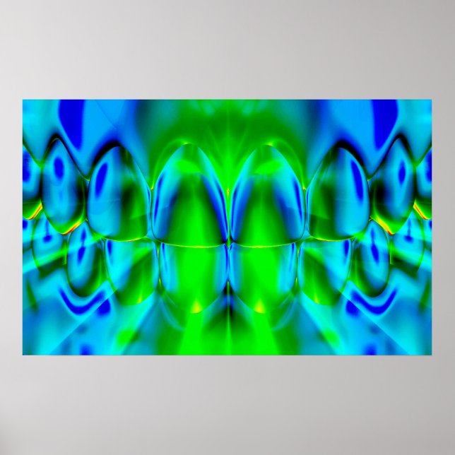 Teeth Bite Dentiste Bright Color Gradient Poster (Devant)