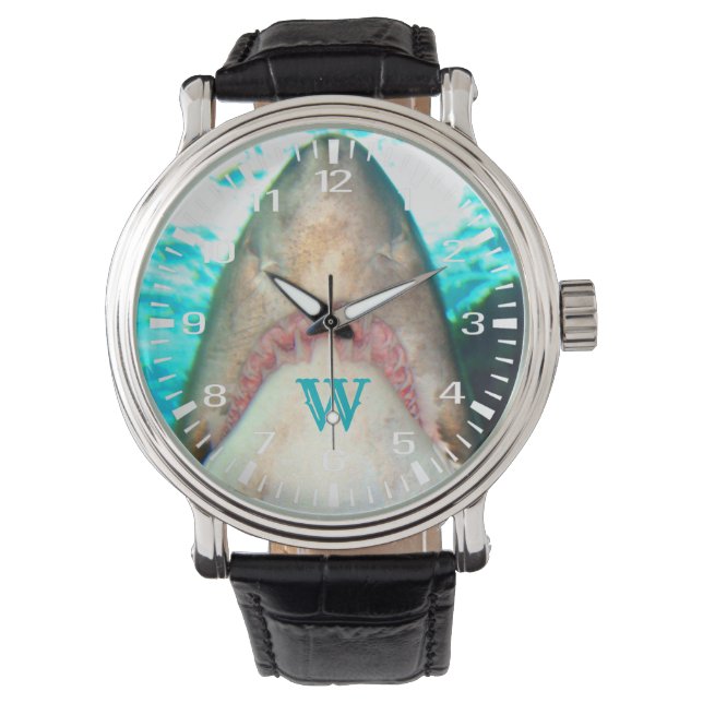 Teeth de requin Montre personnalisée (devant)