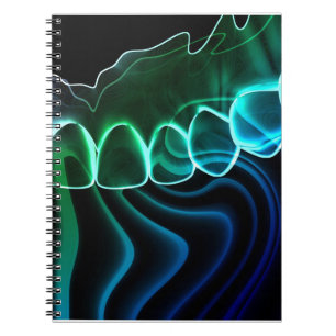 Teeth Design Dentist Orthodontist Notebook Notizblock