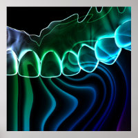Teeth Design Zahnarzt Orthodontist Poster