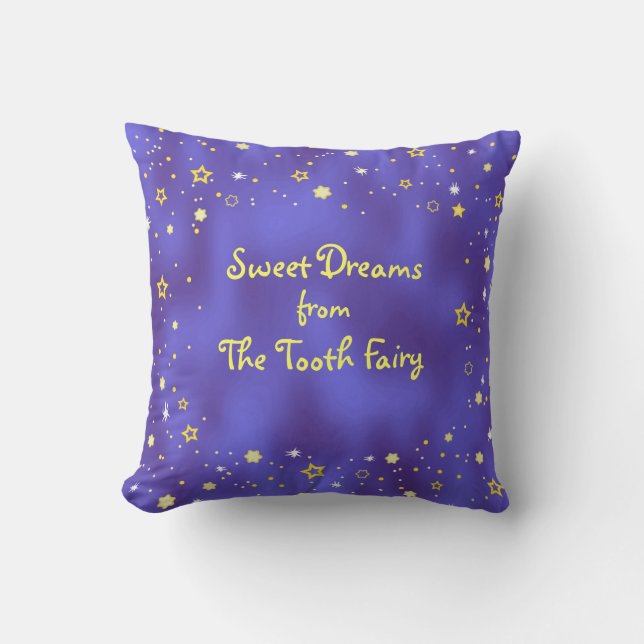 Teeth Gedicht Starry Night Tooth Fairy Kissen (Vorderseite)