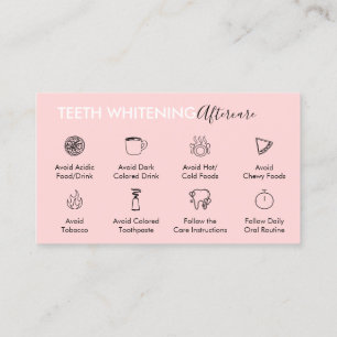 Teeth Whitening Aftercare Tipps Anleitungen Visitenkarte