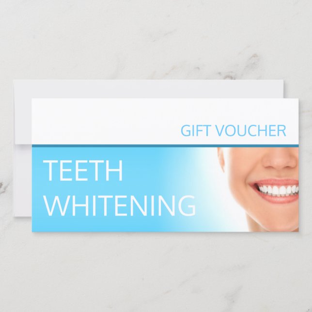Teeth Whitening Geschenkgutscheine Hochzeitsgesche Dankeskarte (Vorderseite)