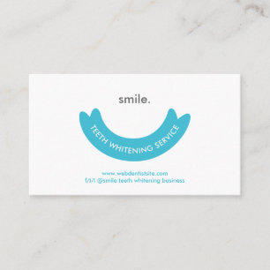 Teeth Whitening Service Minimal Oral Care Visitenkarte