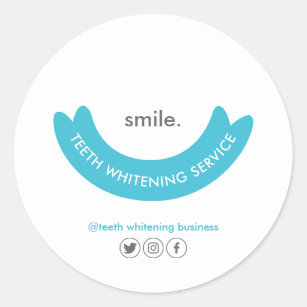 Teeth Whitening Smile Zahnzahnpflege Runder Aufkleber