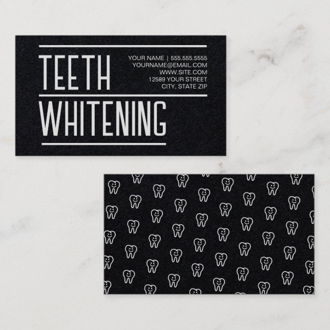 Teeth Whitening Visitenkarte (Vorne/Hinten)
