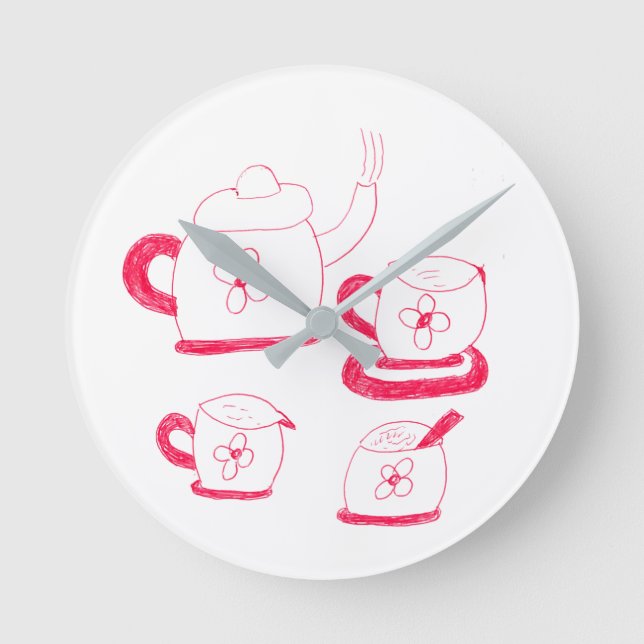 Teetime Round Wall Uhr (Vorderseite)