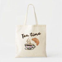 Teetime Tote Tasche, Party Geschenkidee, leckeres 