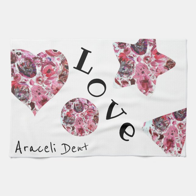 Teetuch 40,6 cm x 61 cm Passionred Geschirrtuch (Horizontal)