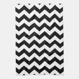 Teetuch - Schwarze Zipzags Küchentuch