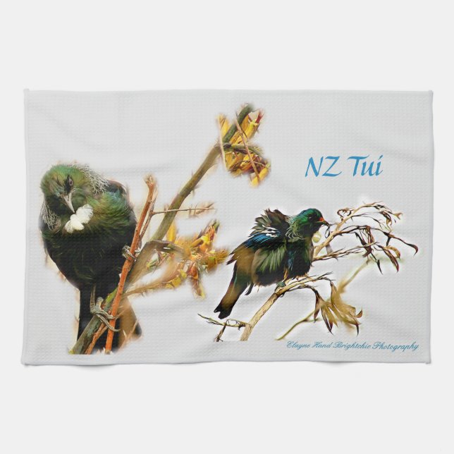 Teetücher NZ Tui Bird Geschirrtuch (Horizontal)