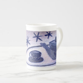 ...Teezeit....art von Jutta Gabriel.. Prozellantasse