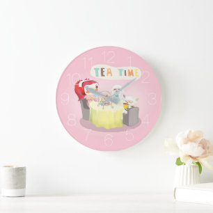 Teezeit Große Wanduhr
