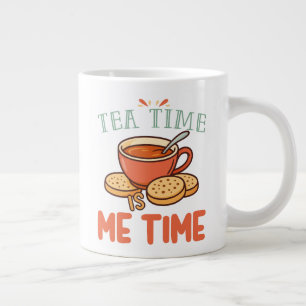Teezeit ist meine Zeit Entspannender Teeliebhaber Jumbo-Tasse