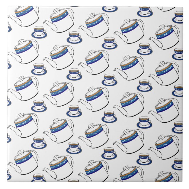 Teezeit Keramik Fliese (Vorderseite)