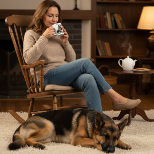 Teezeit mit meinem Schäferhund Modern Kaffeetasse