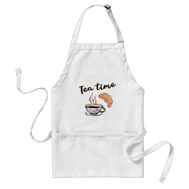 Teezeit Schürze Küchenzubehör, Geschenk für Koch (Vorne)