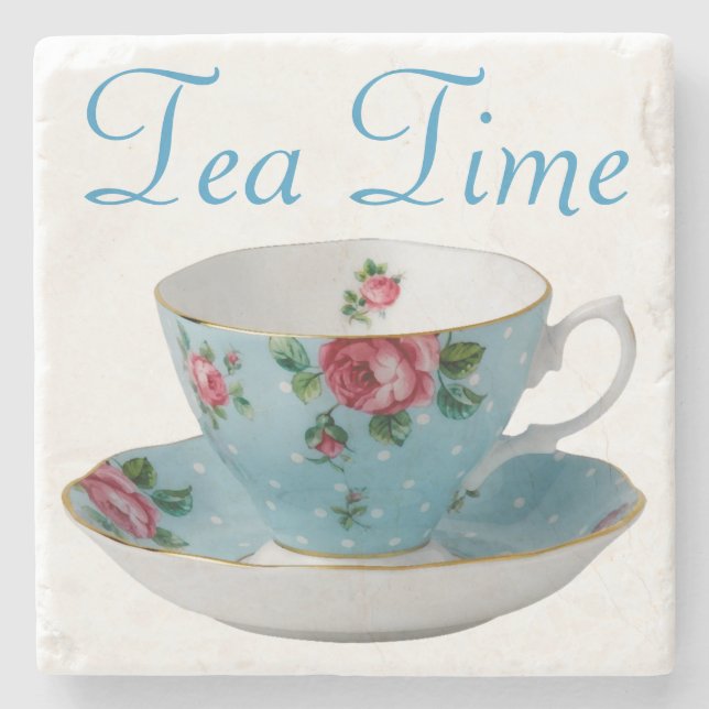 Teezeit Steinuntersetzer (Vorderseite)