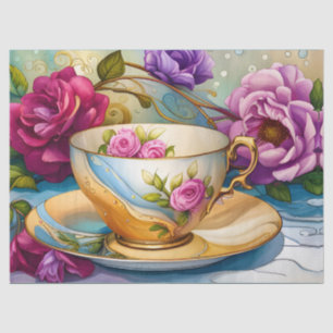 Teezeit - Tee-Cup Art Seidenpapier