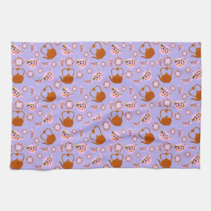 Teezeit Teekessel Teakup Plate Kupfer Kettle Muste Geschirrtuch