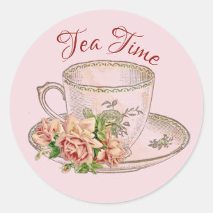 Teezeit-Umschlag Aufkleber, Aufkleber