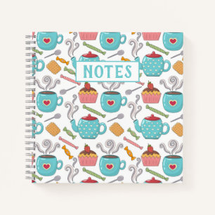 Teezeit- und Süßigkeiten-Notizbuch Notizbuch