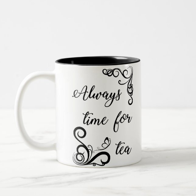 Teezeit Zweifarbige Tasse (Links)