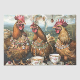 Teezeremonie auf Roosters and Chicks Party Entdeck Seidenpapier