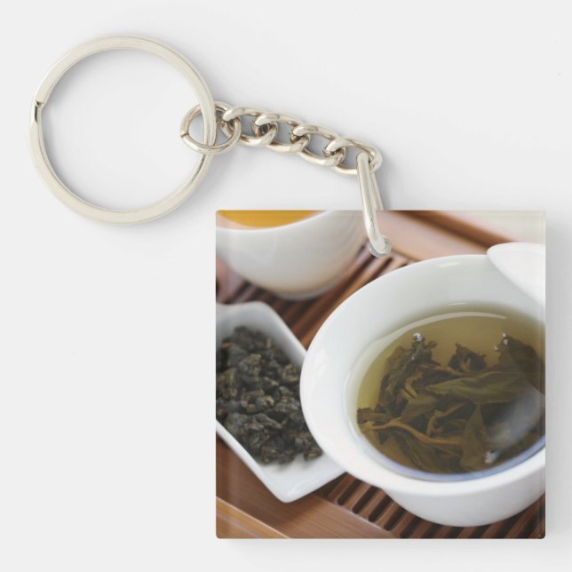 Teezeremonie des traditionellen Chinesen: oolong Schlüsselanhänger (Vorderseite)