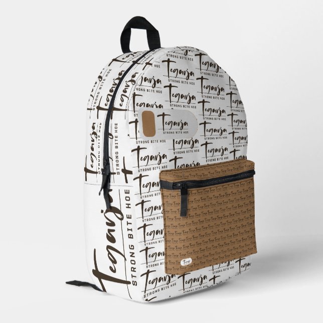 TEGARJA BEDRUCKTER RUCKSACK (Rückseitige Ecke links)