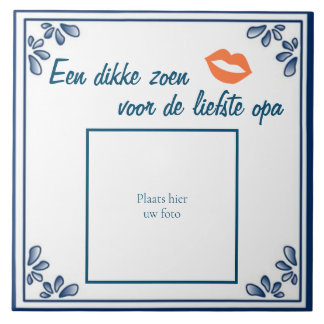 Tegel cadeau voor opa met foto fliese