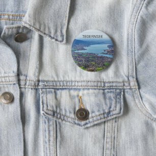 Tegernsee Bayerischer See Panorama Souvenir Button