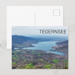 Tegernsee Bayerischer See Panorama Souvenir Feiertagspostkarte